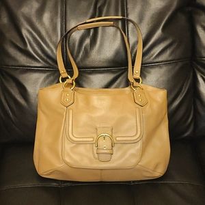 🎊HP🎊Coach Campbell Leather Belle Carryall Purse